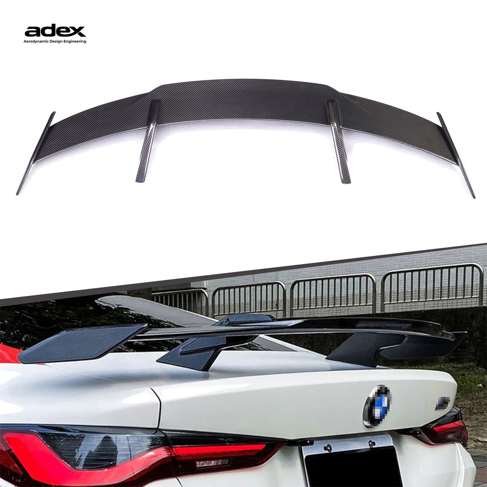 Adex G8X MP Style Dry Carbon Fiber Rear Wing