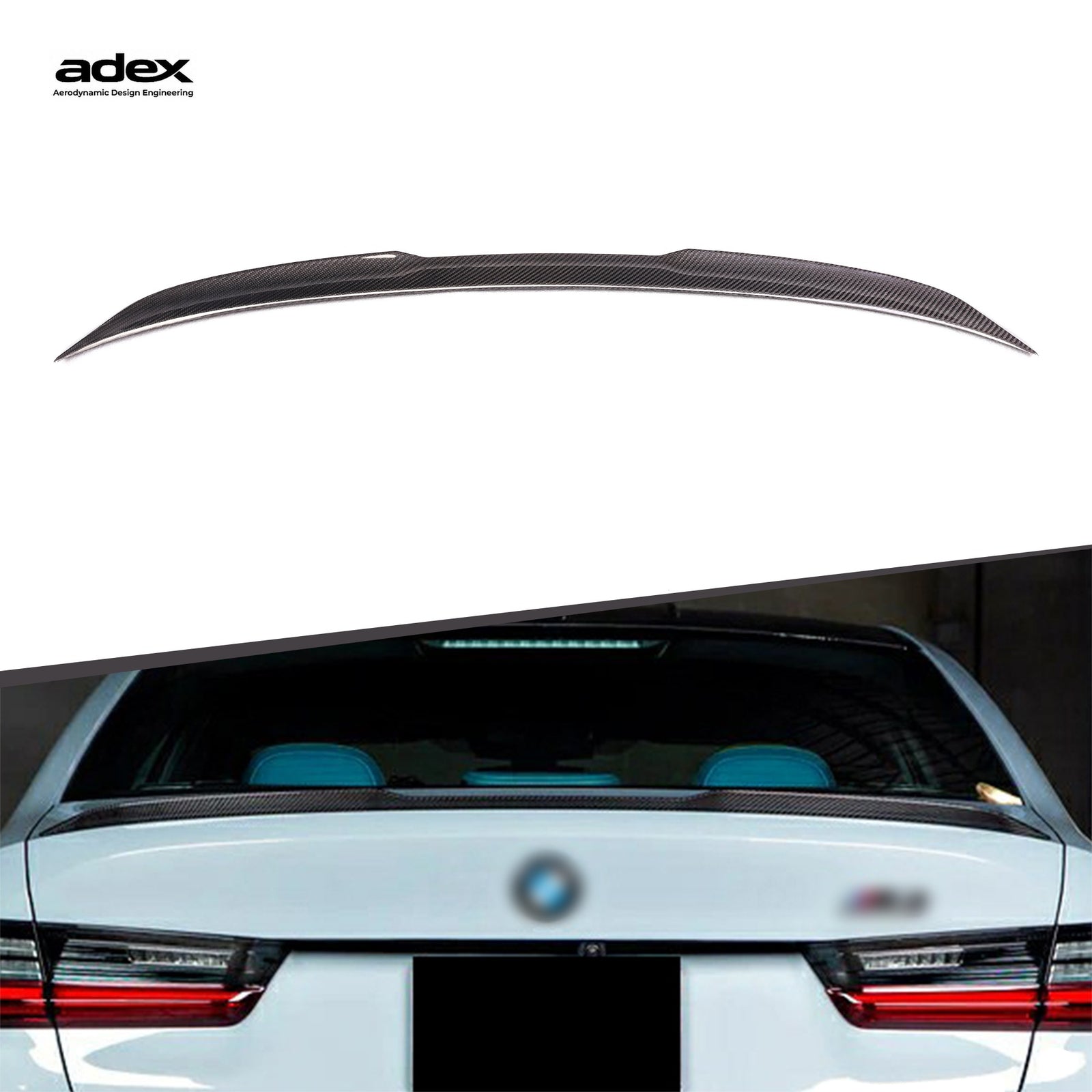Adex G80 OEM Style Dry Carbon Fiber Trunk Spoiler
