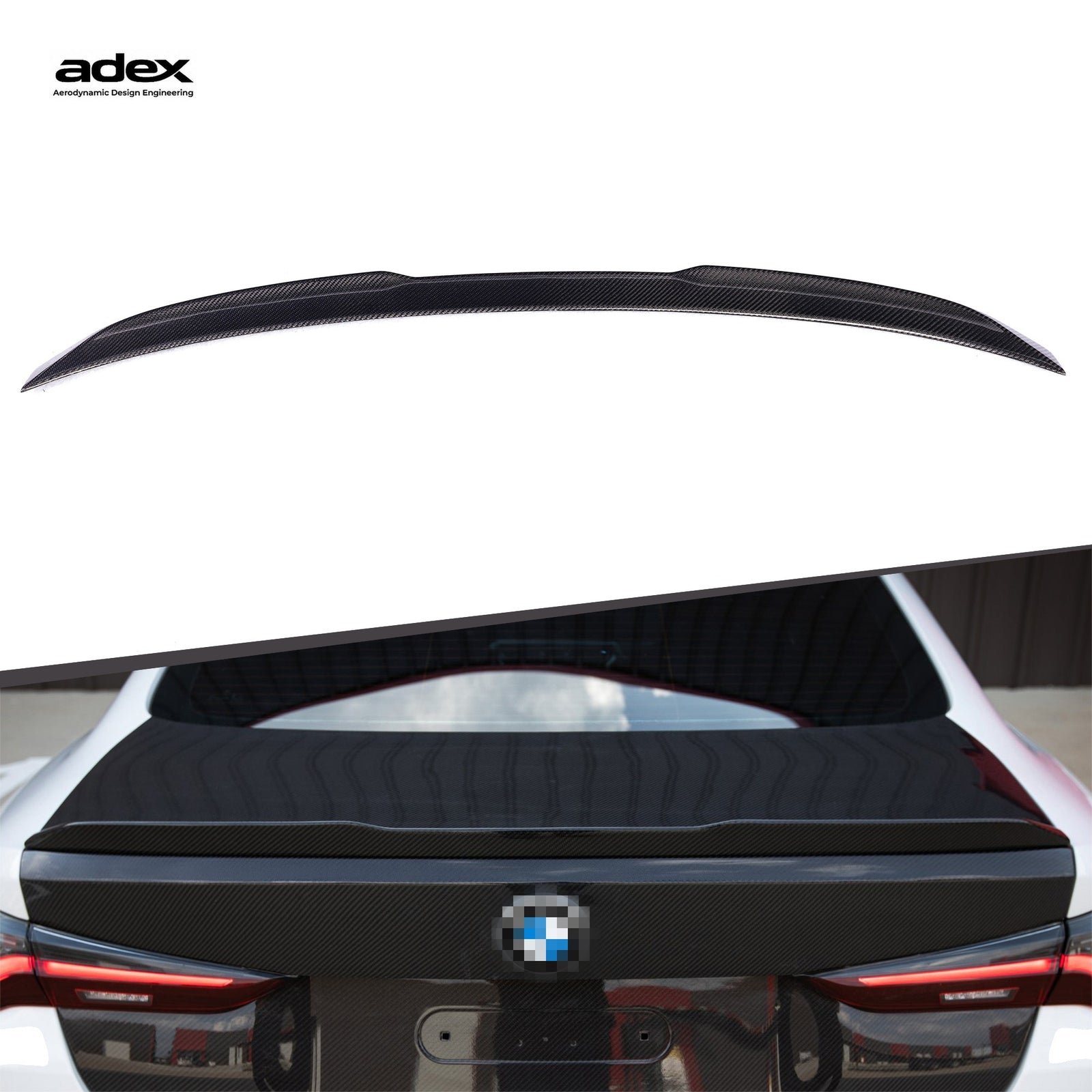 Adex G82 OEM Style Dry Carbon Fiber Trunk Spoiler