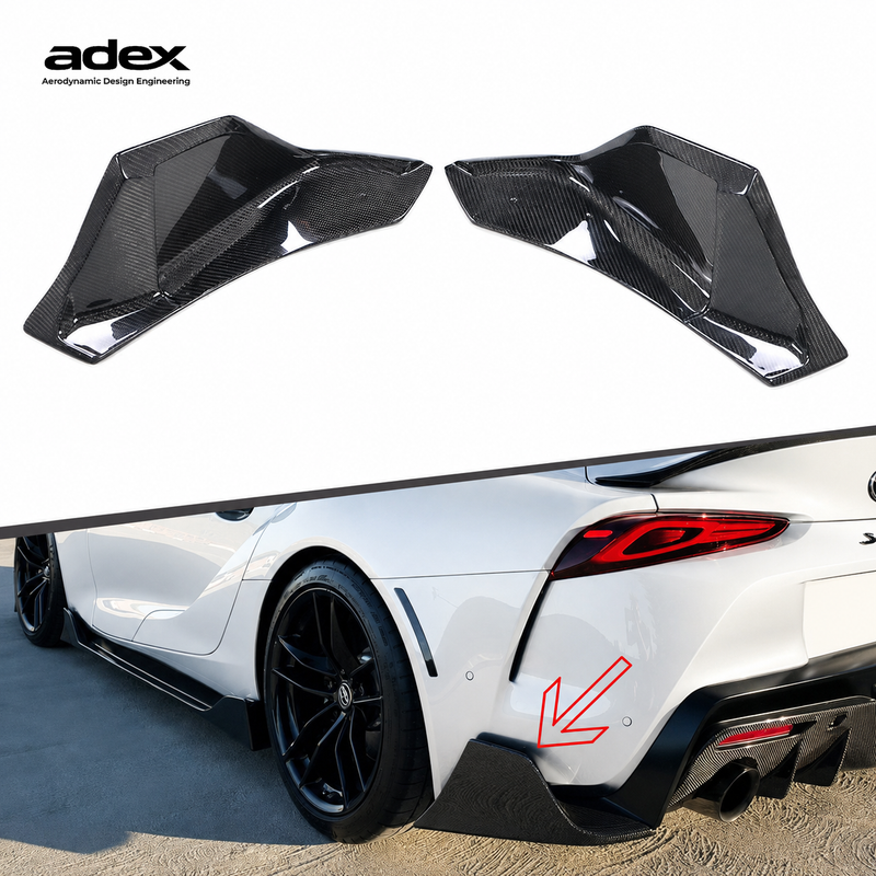 Adex A90 Supra AG Style Rear Diffuser Flaps Dry Carbon