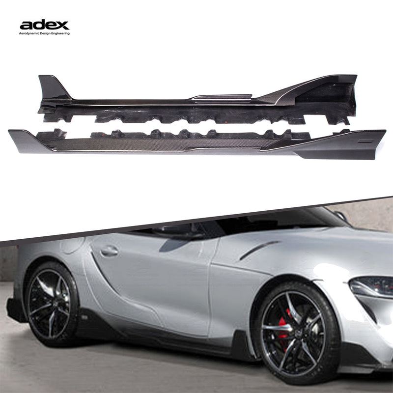 Adex Toyota Supra Tom's Style Carbon Fiber Side Skirts
