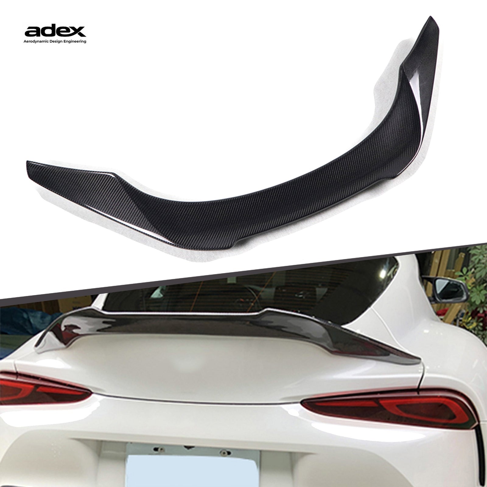 Adex Toyota Supra V Style Carbon Fiber Rear Trunk Spoiler