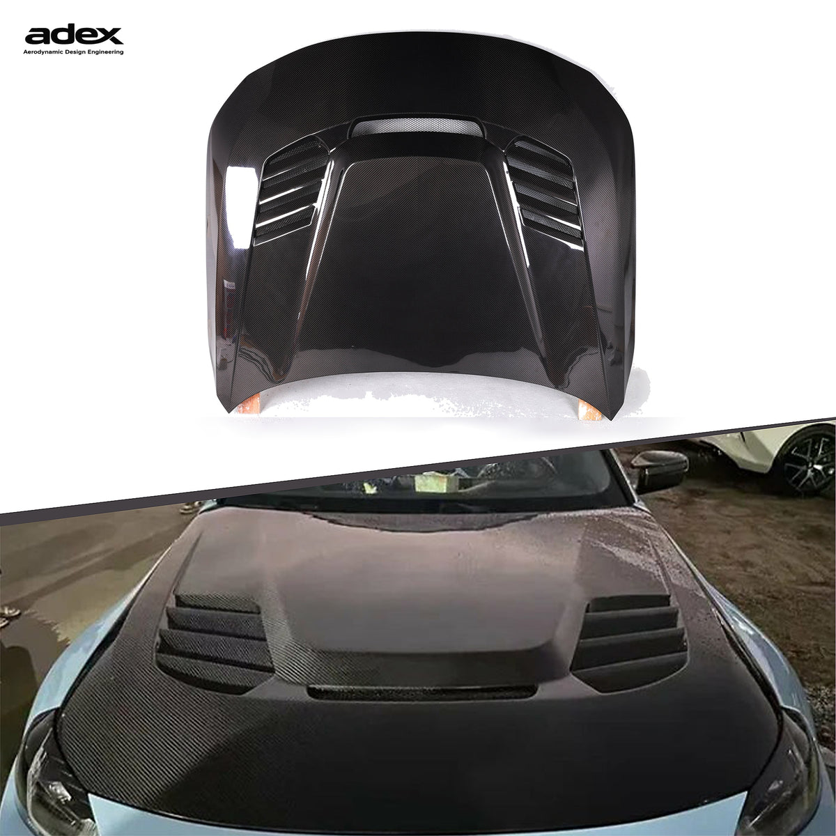 Adex G87 M2 V Style Dry Carbon Fiber Hood